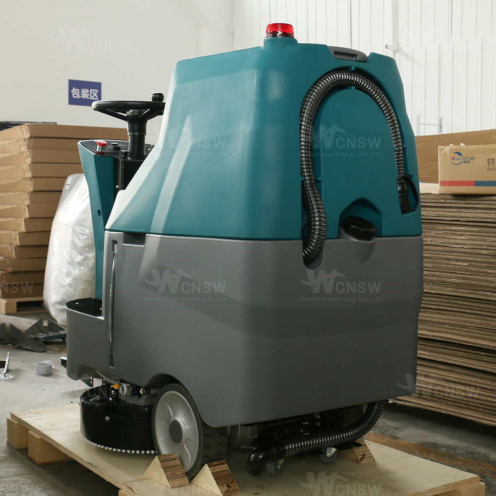 Automatic V80 double brush hot sale battery use Floor Scrubber